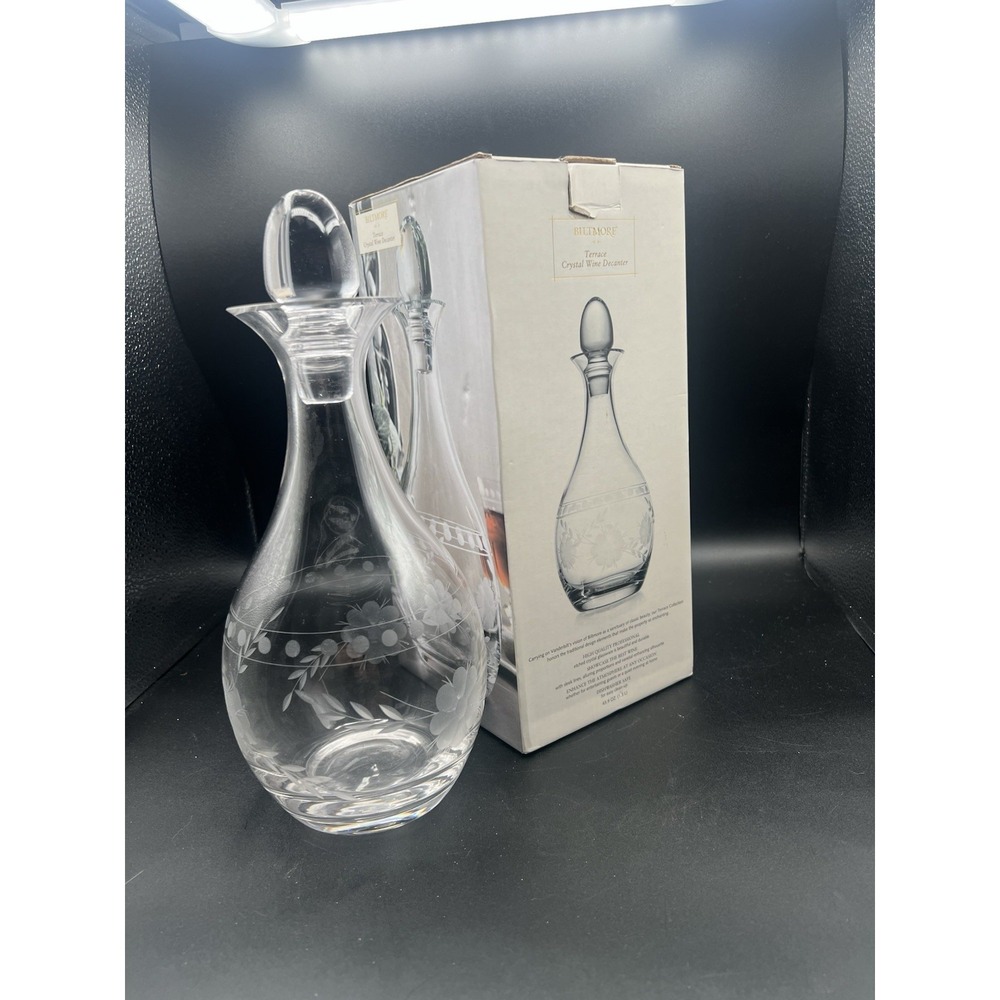 Biltmore Terrance 11.5" Crystal Wine Decanter‎ -NIB